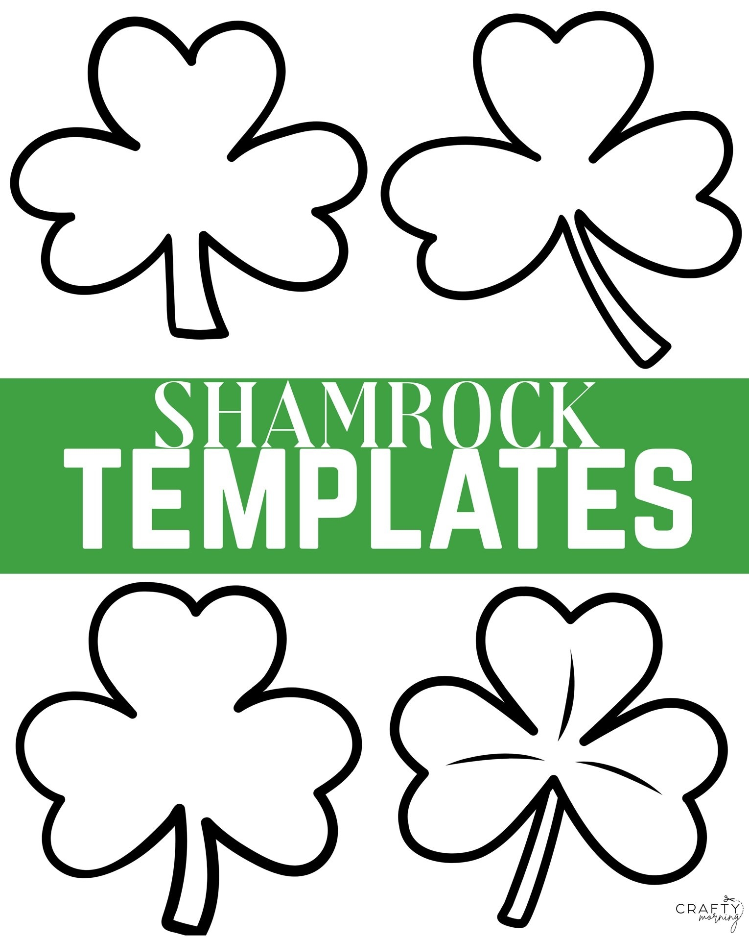 free printable shamrock template pdf