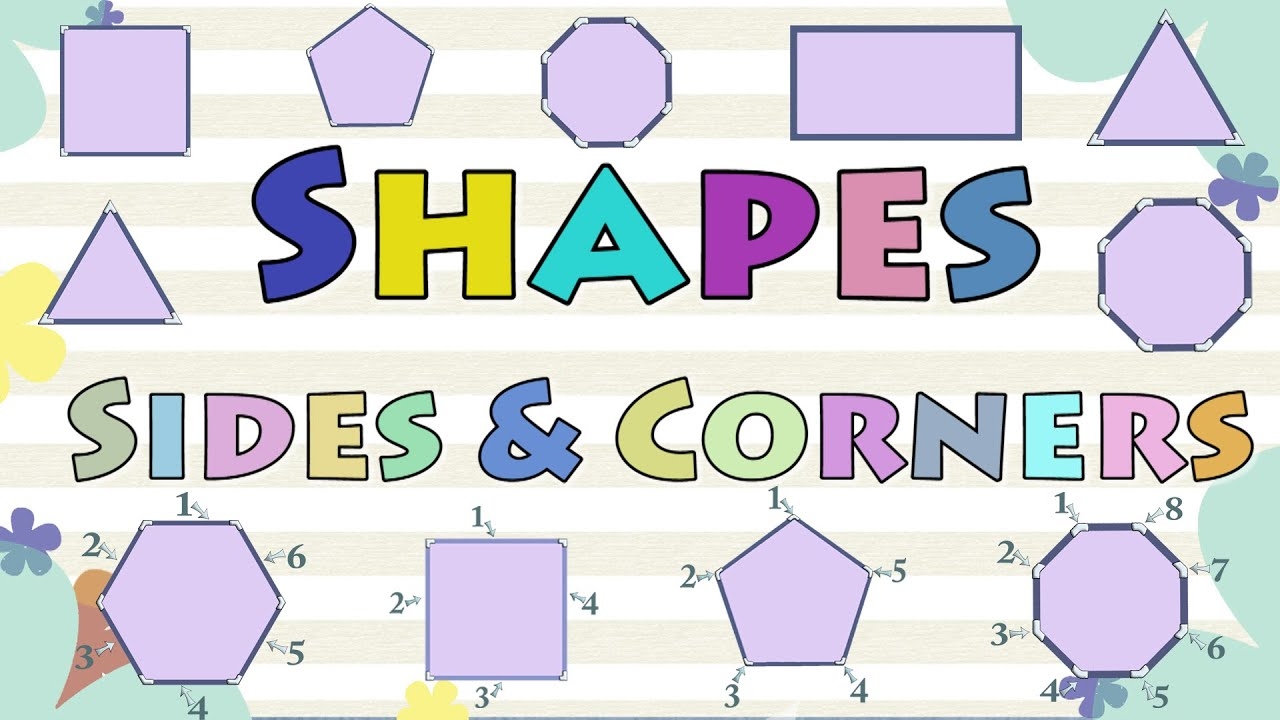 Shapes Sides And Corners Vertices Shapes For Kindergarten 2d Shapes YouTube