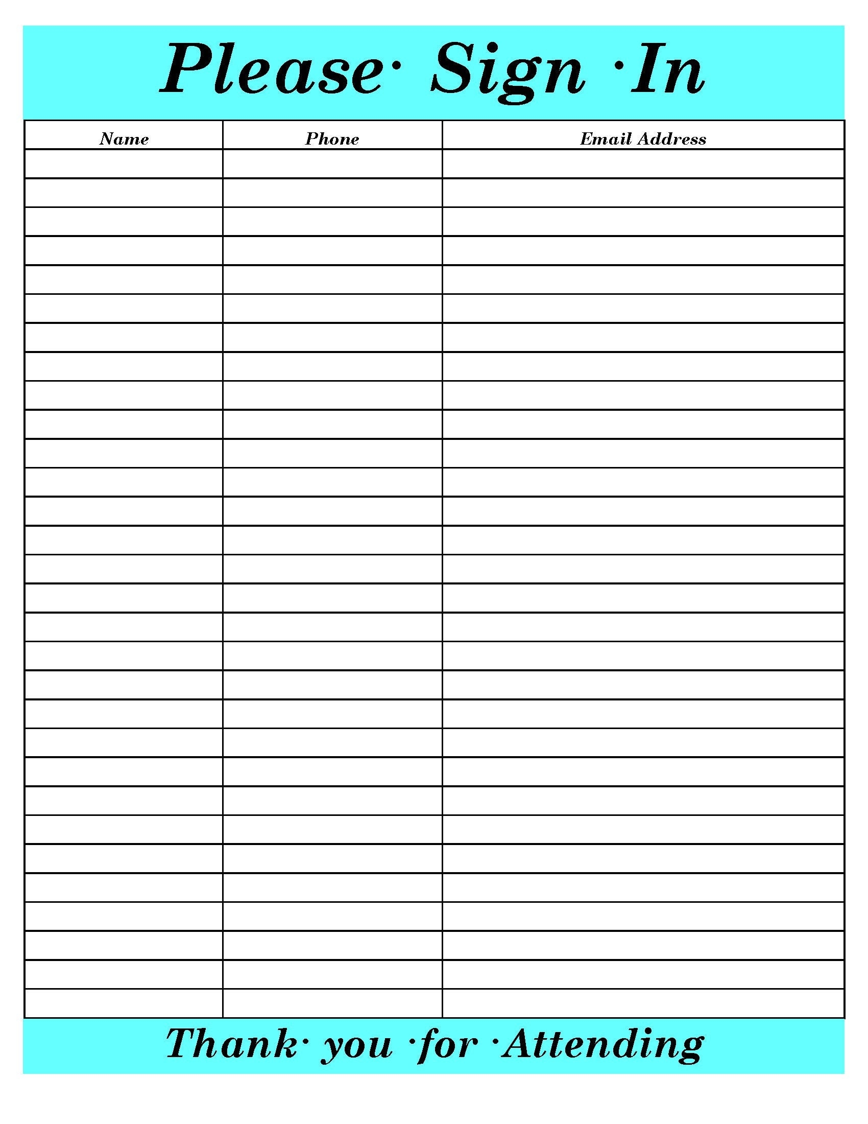 Sign In Sheet template Versatile Printable And Editable Client Sign In Sheet Open House Sign In Printable PDF Realtor Sign In 4th Etsy Australia