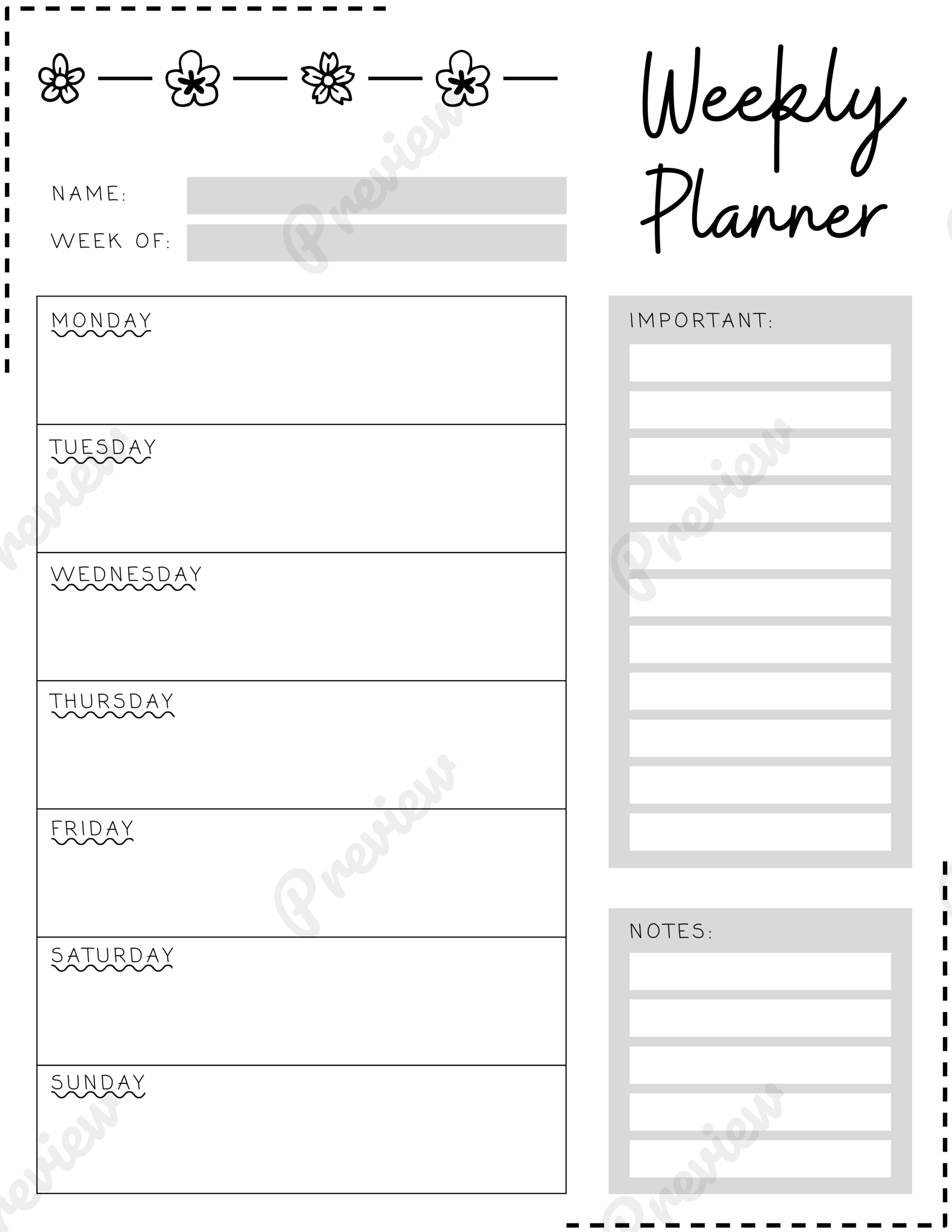 Simple Elegant Weekly Planner Printable Weekly Teachers Student Planner Made By Teachers Simple Elegant Weekly Planner Printable Weekly Teachers Student Planner Made By Teachers