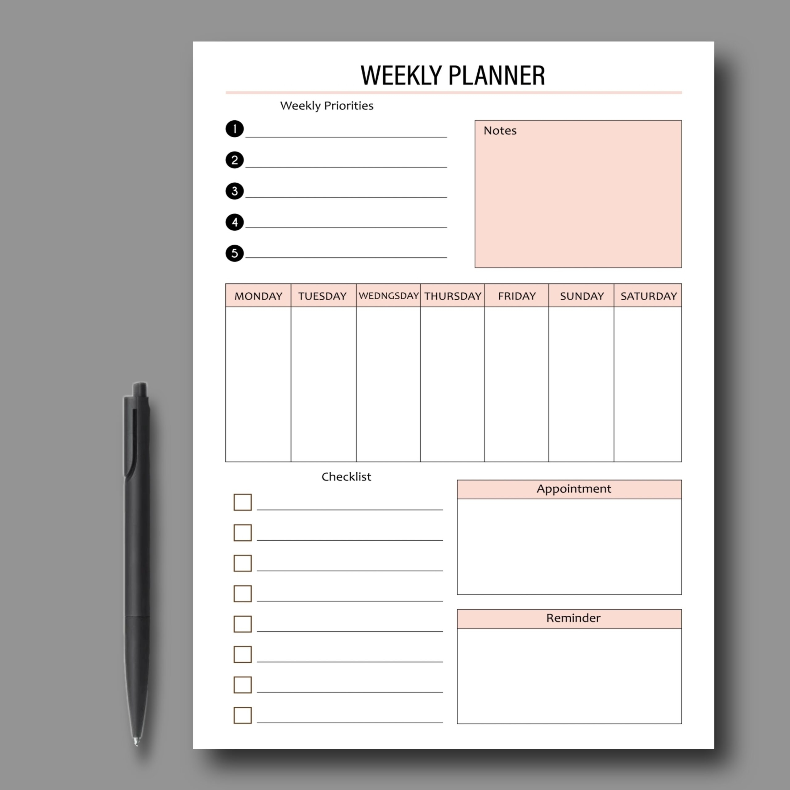 teacher planner printable