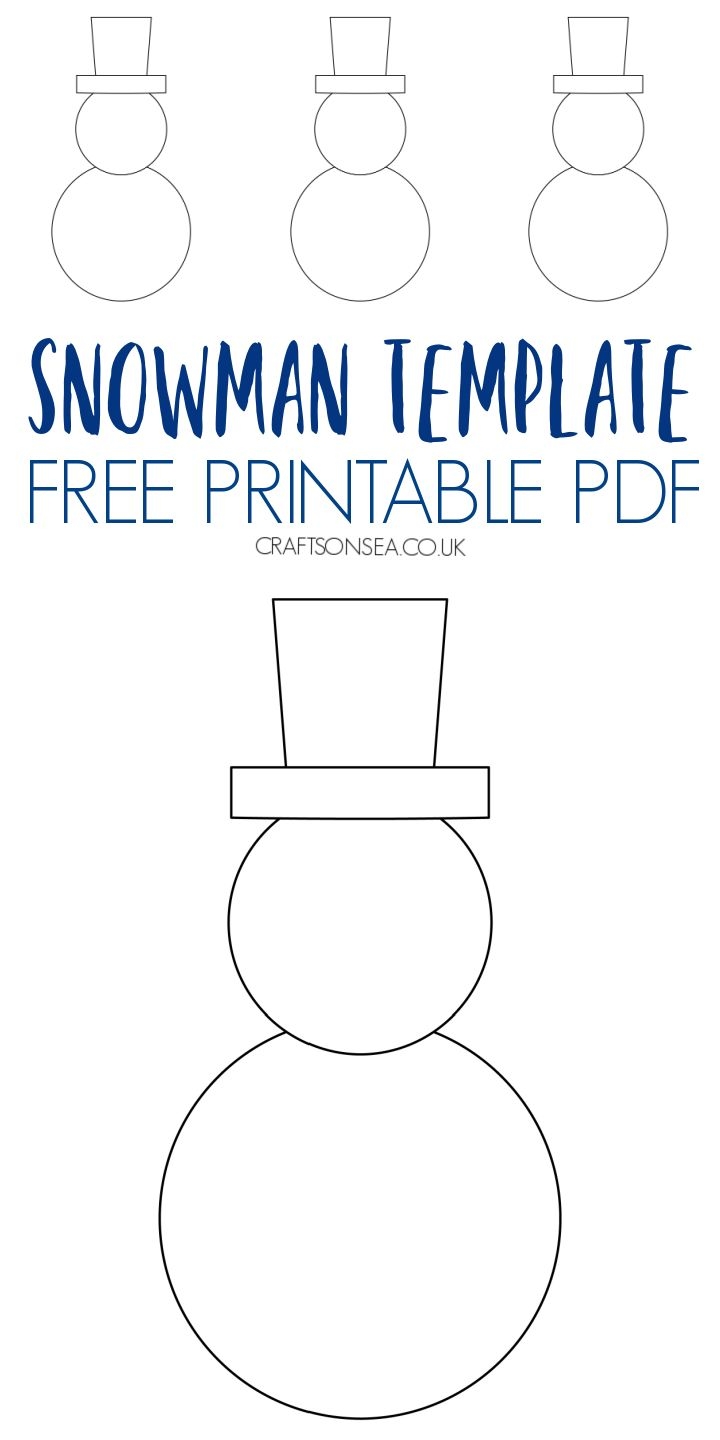 free printable snowman template