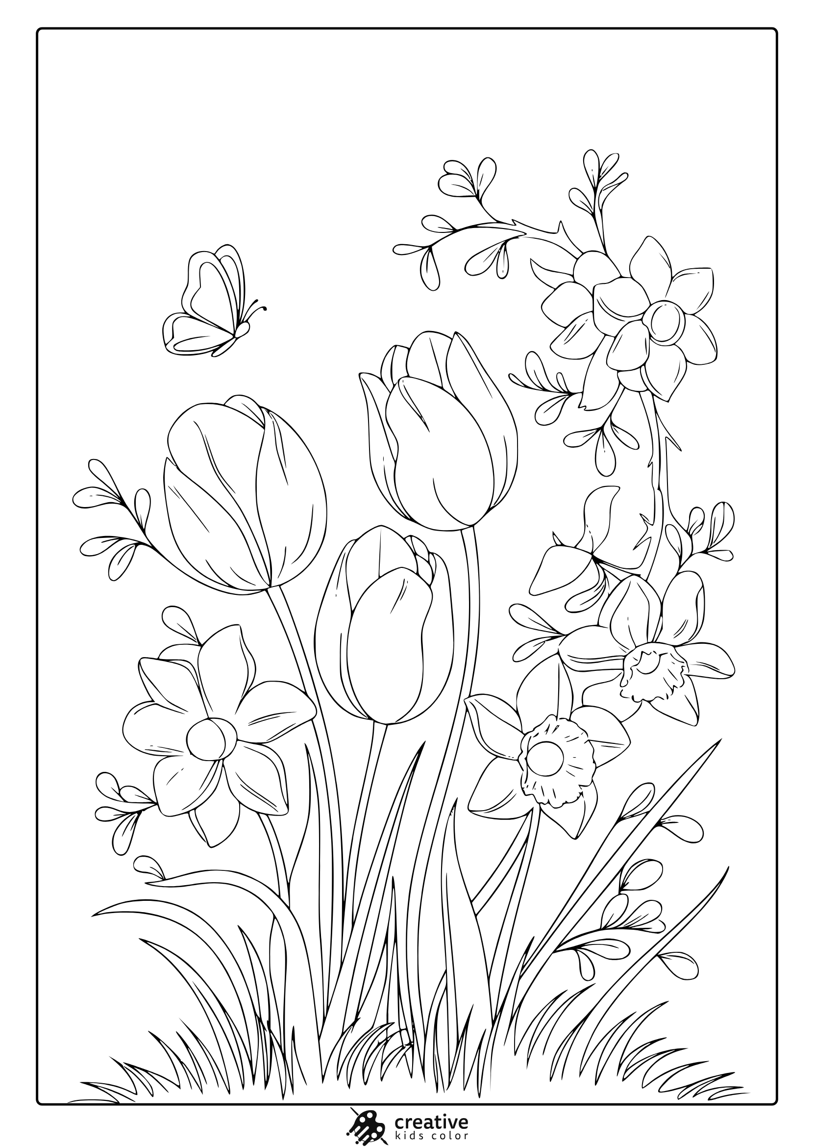Spring Coloring Pages Free Printable PDF 