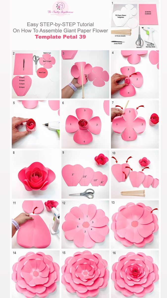 cut out printable free paper flower petal templates