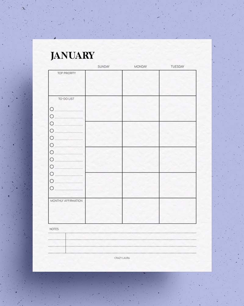 student planner printable