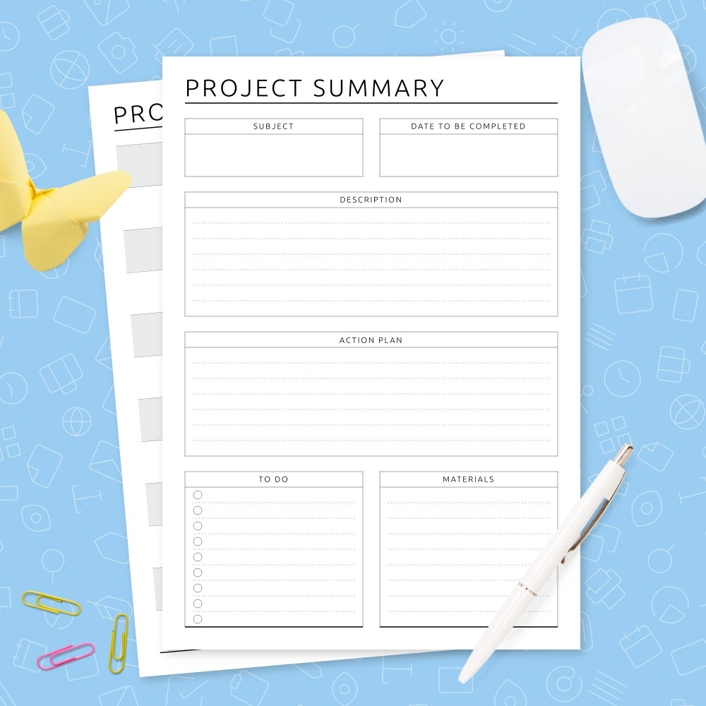 project planner printable