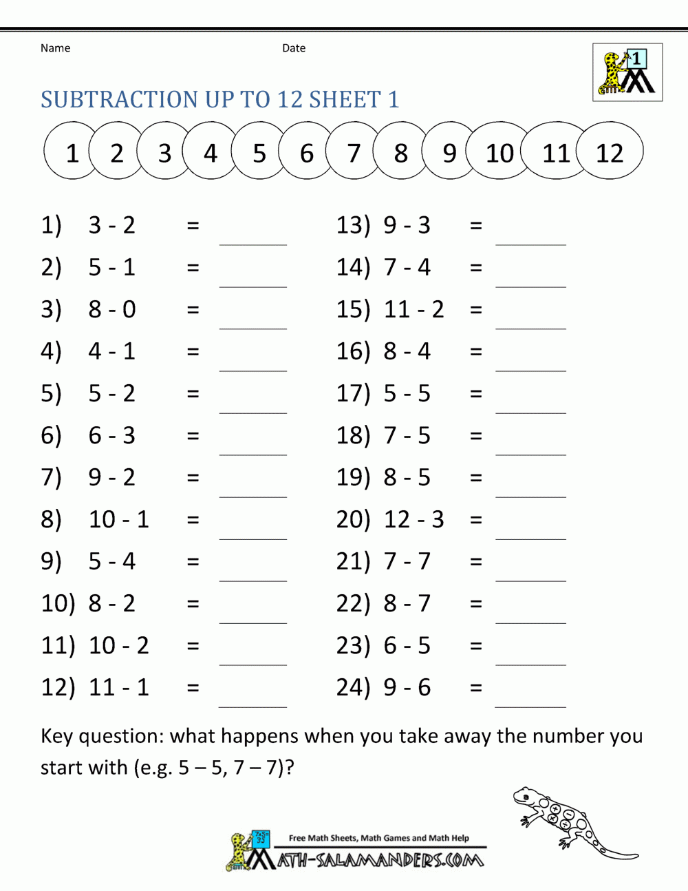 worksheets for first graders