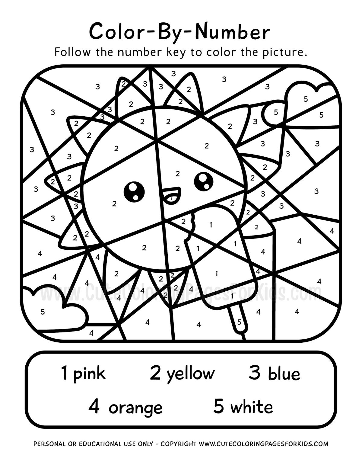 color by number printable