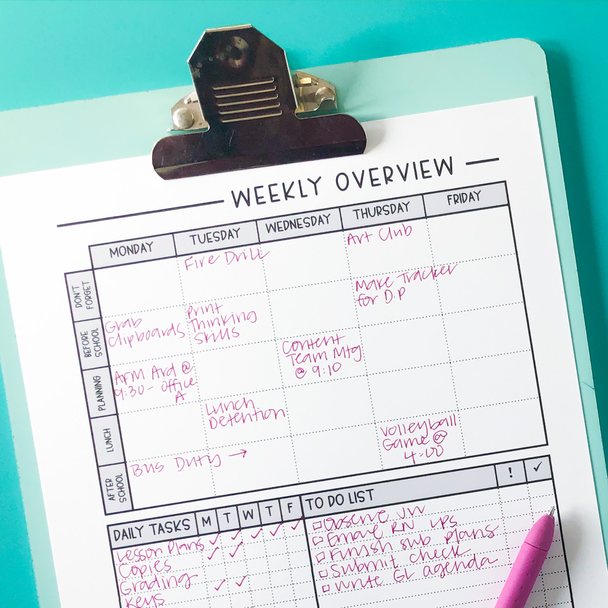 Teacher Planner Printables Maneuvering The Middle