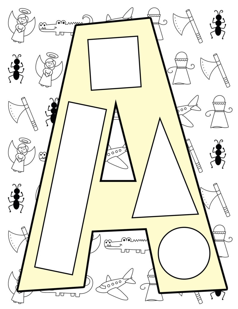 The Letter A Craft For Preschool with Free Printable Templates The Hollydog Blog