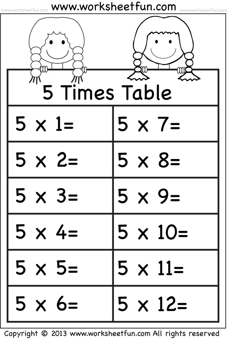 multiplication times tables worksheets