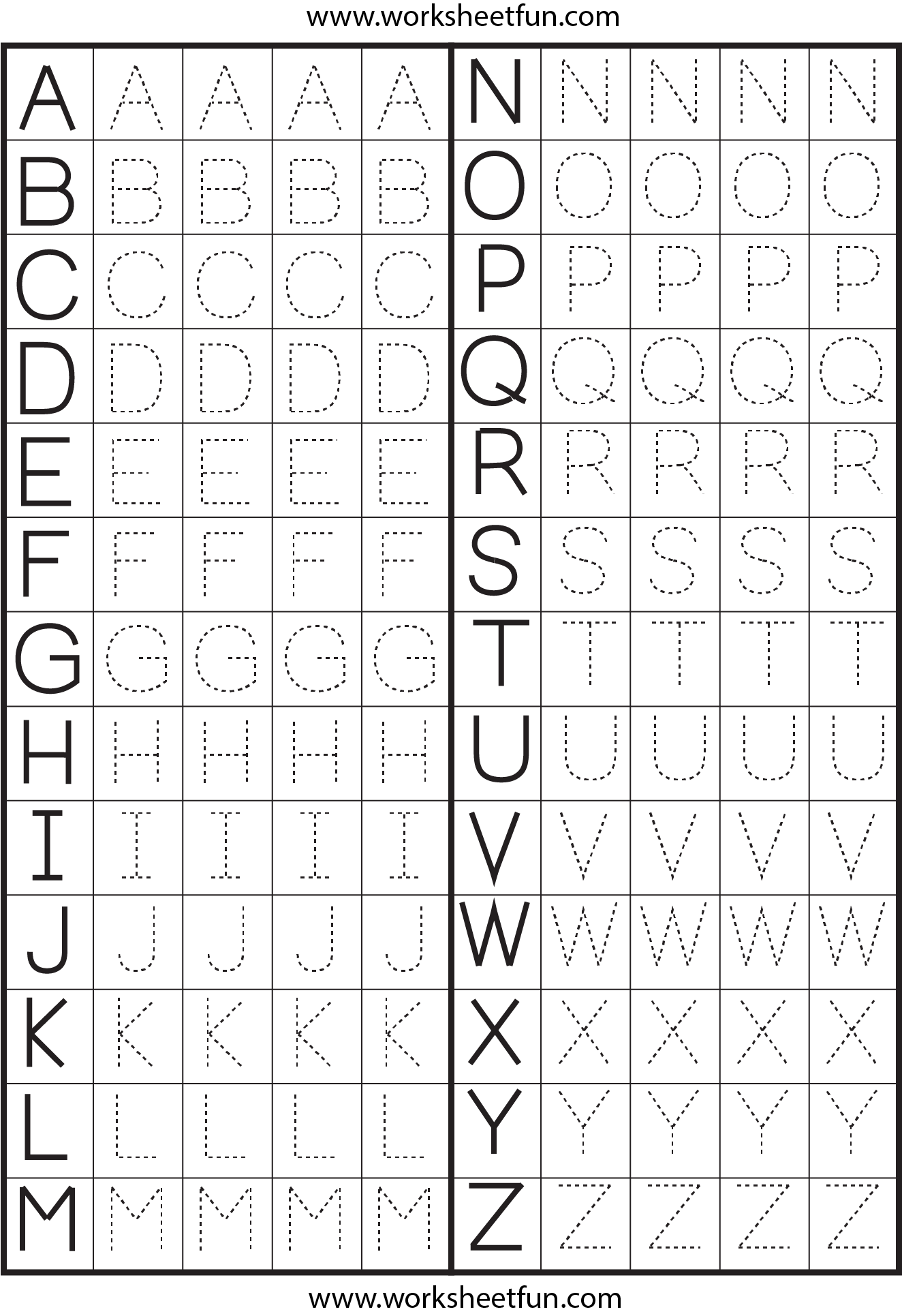 Traceable Alphabet Worksheets 10 Free PDF Printables Printablee