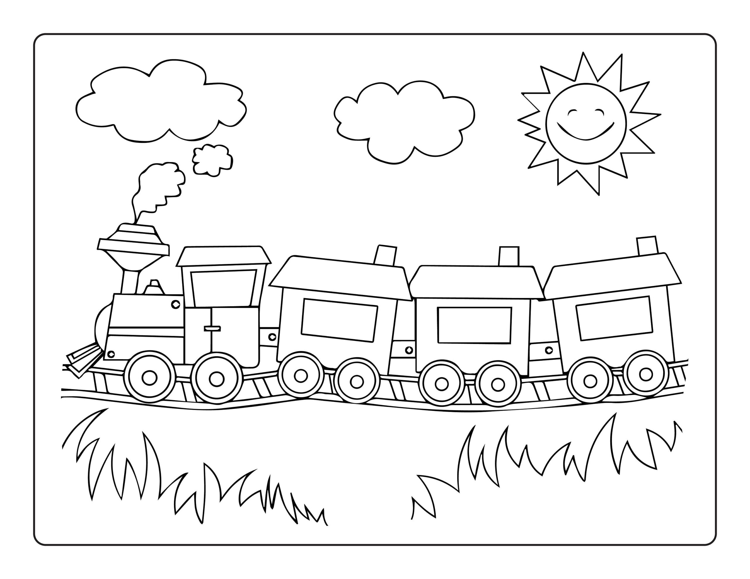 train printable coloring pages