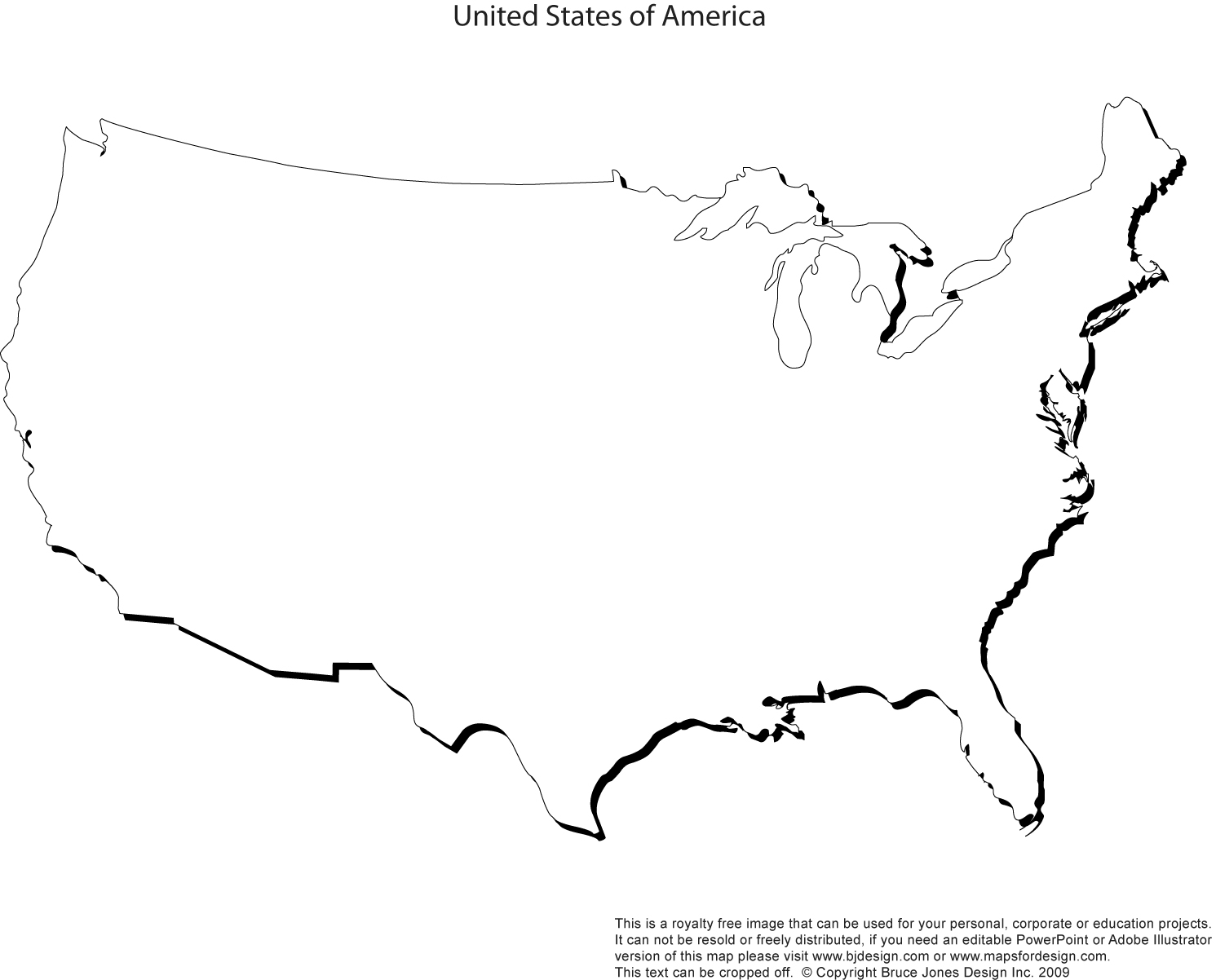 blank us map printable