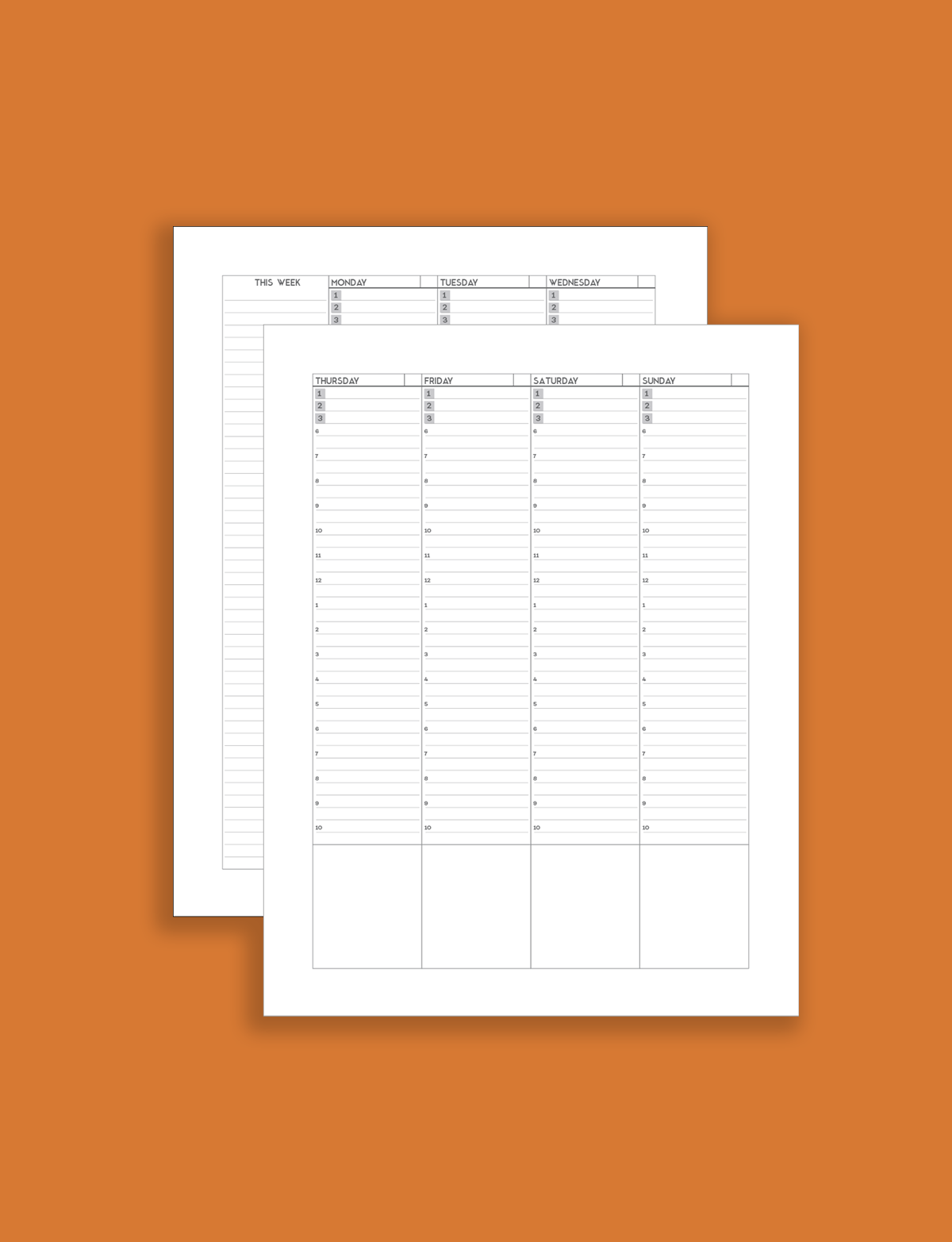 Vertical Weekly Planner Template PDF Download SortOutMy Life Vertical Weekly Planner Template PDF Download SortOutMy Life