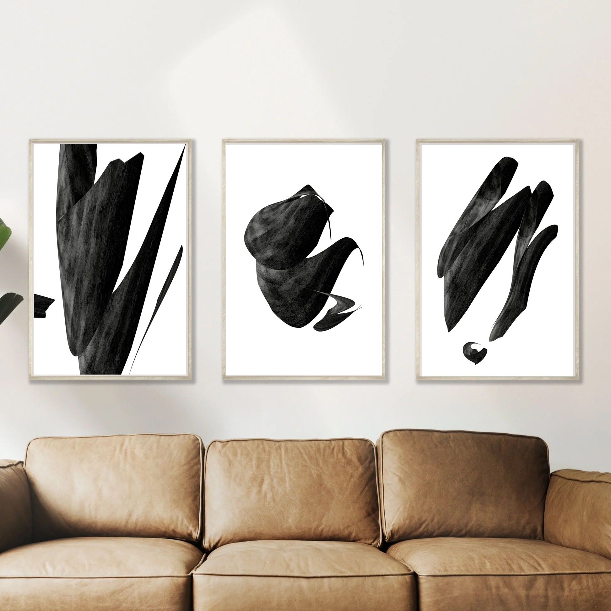 Wall Art Black And White Monochrome Art Abstract Print Se Inspire Uplift