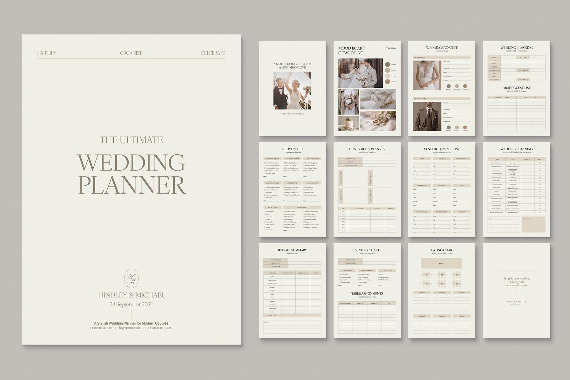wedding planner printable