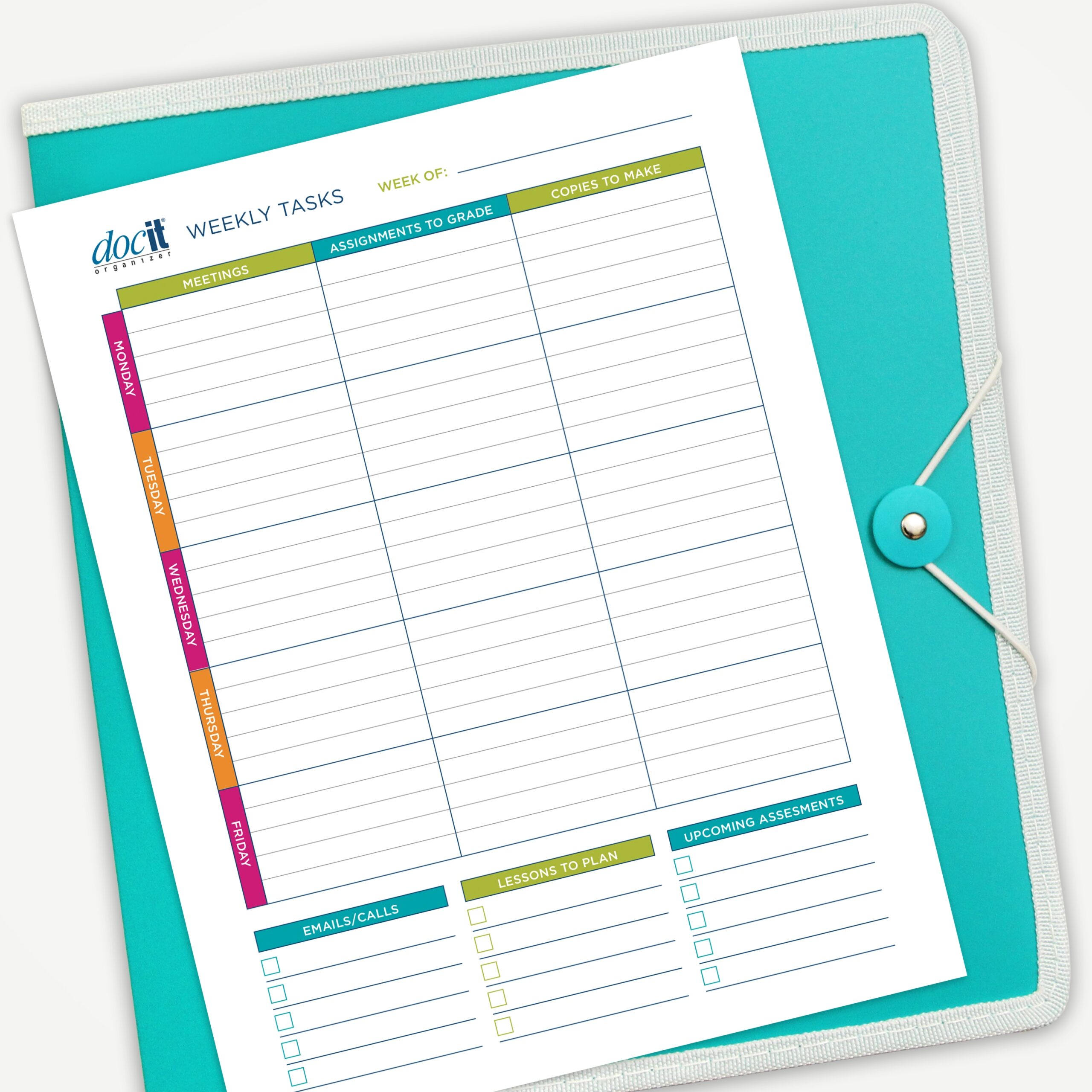 Weekly Planner For Teachers Free Printable Download