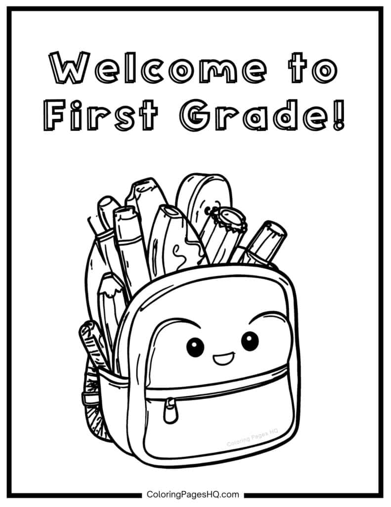 Welcome To School By Grade Coloring Pages Free PDF Printables Coloring Pages HQ Welcome To School By Grade Coloring Pages Free PDF Printables Coloring Pages HQ