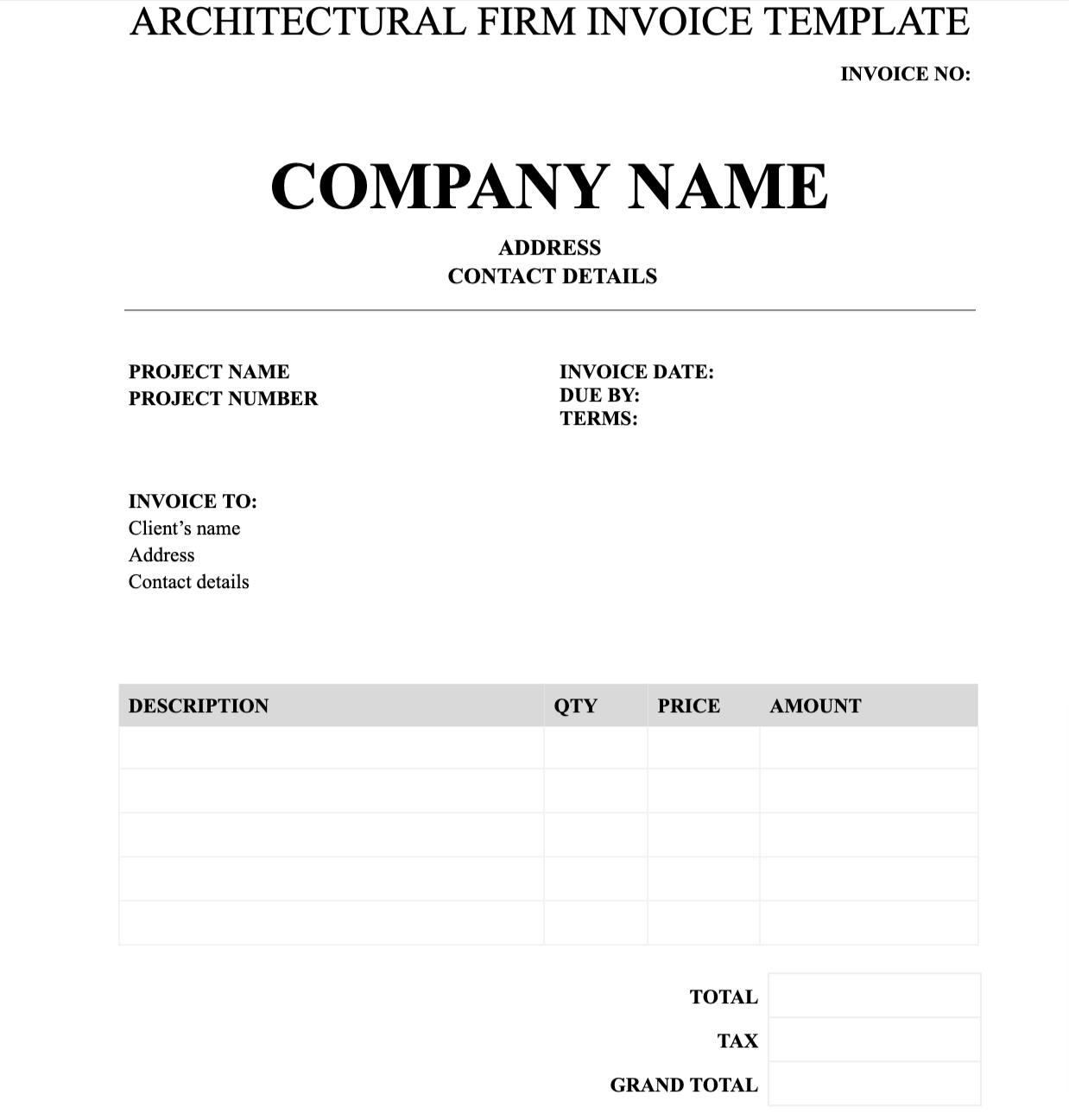 10 Google Docs Invoice Templates Instant Download 