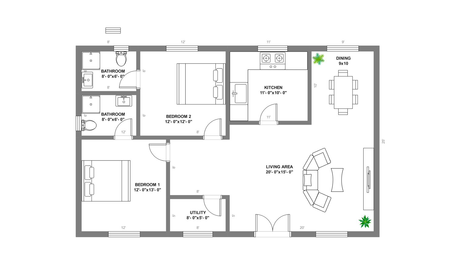 1000 Square Feet Floor Plan 1000 Square Feet Floor Plan