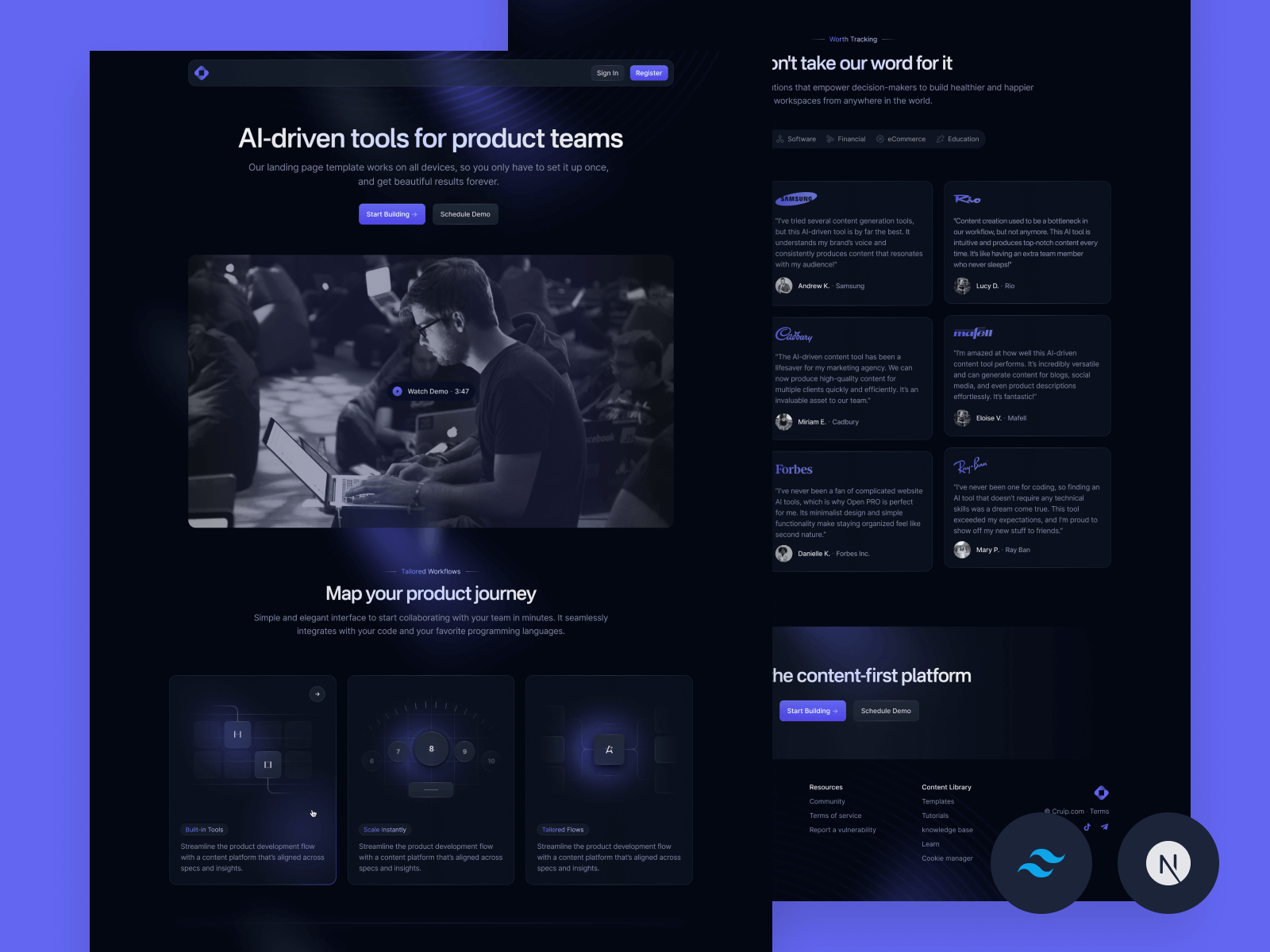15 React Landing Page Template Free ThemeSelection