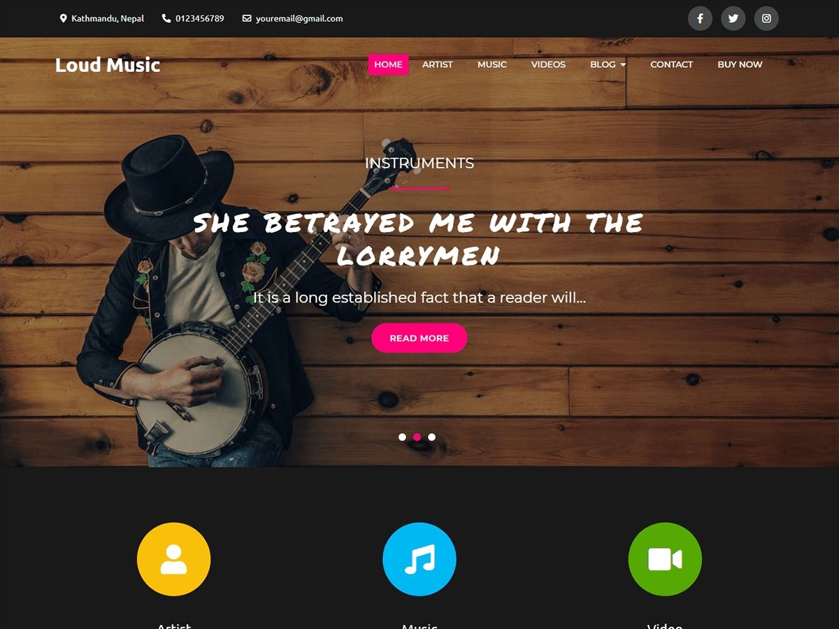 website template band