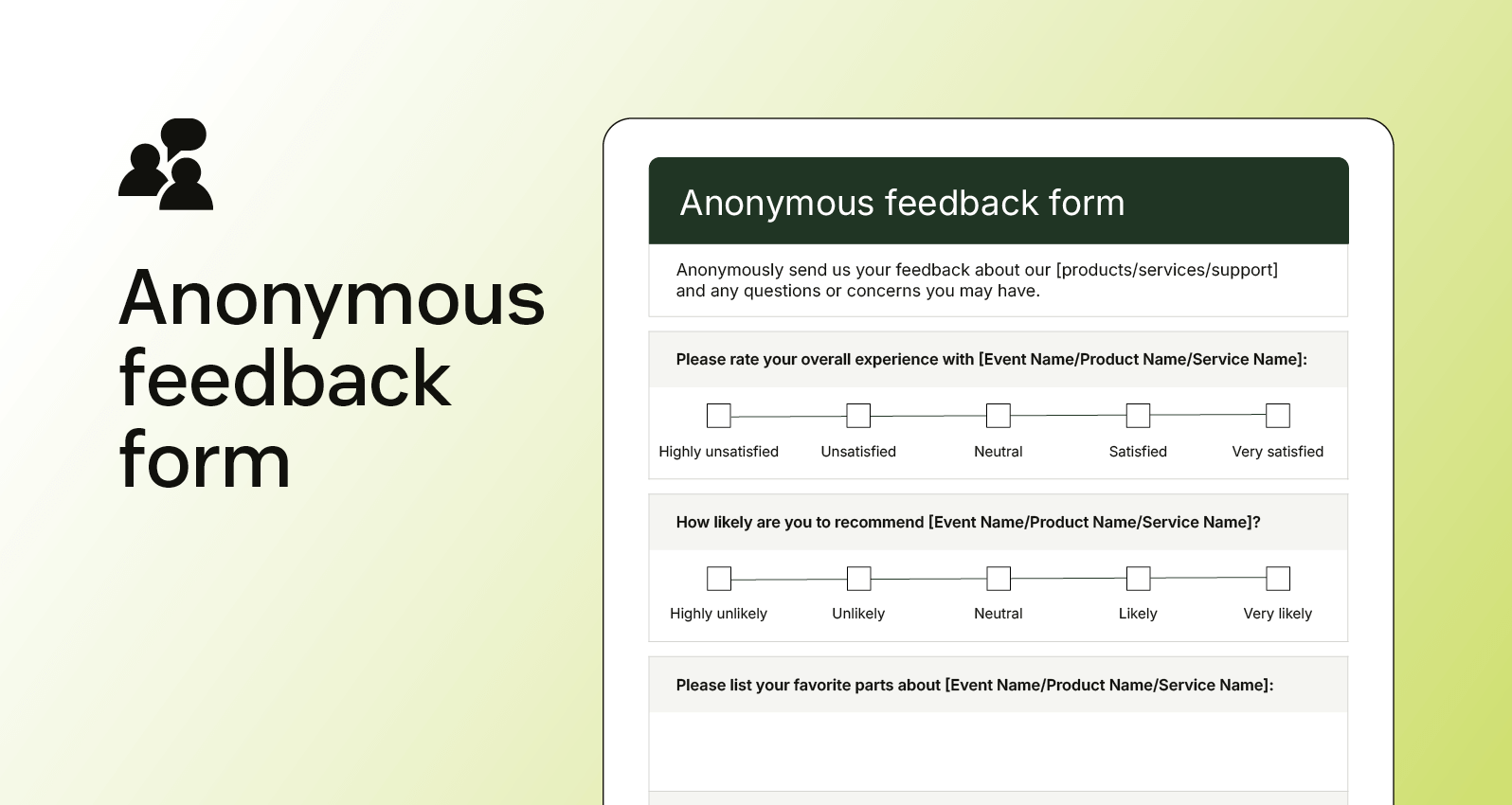 25 Free And Customizable Feedback Form Templates