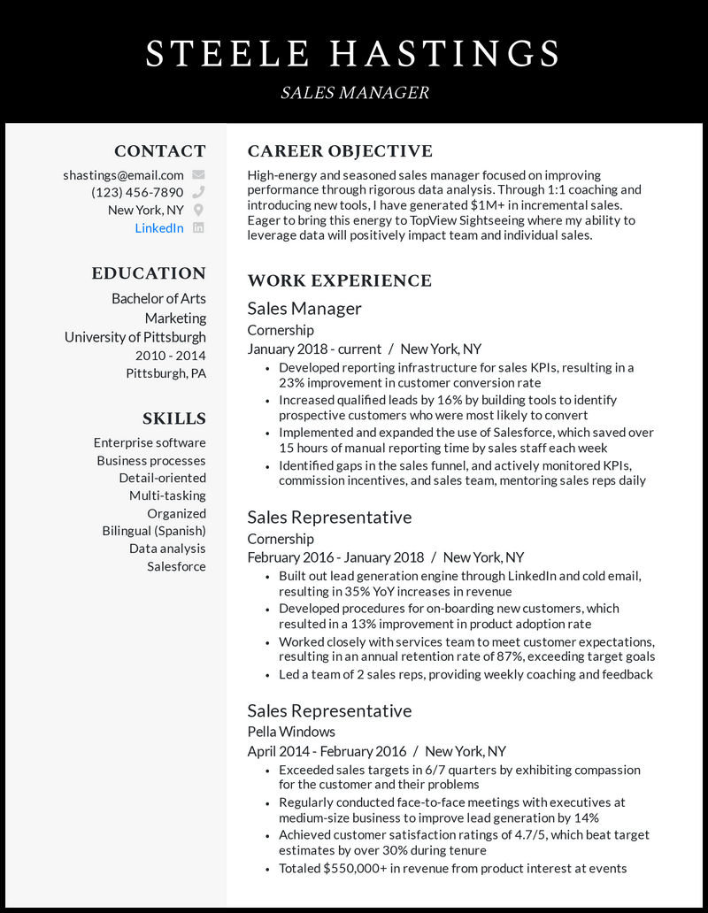 28 Sales Resume Examples That Landed Jobs In 2026