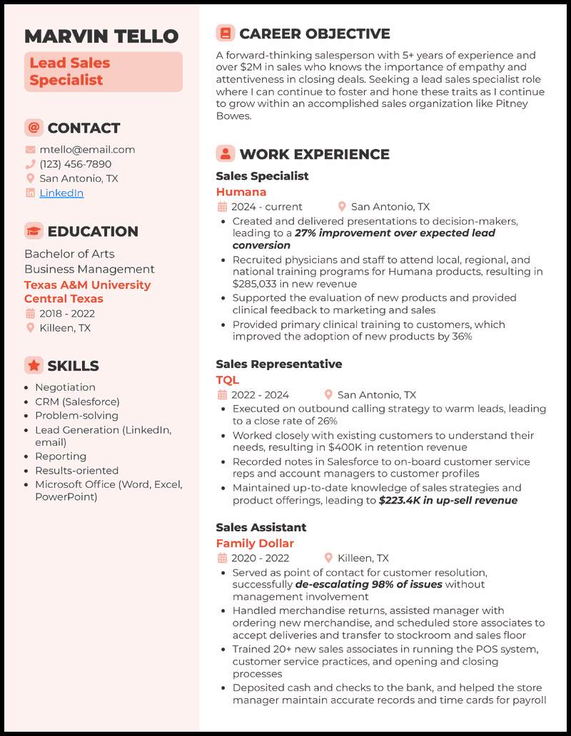 28 Sales Resume Examples That Landed Jobs In 2026