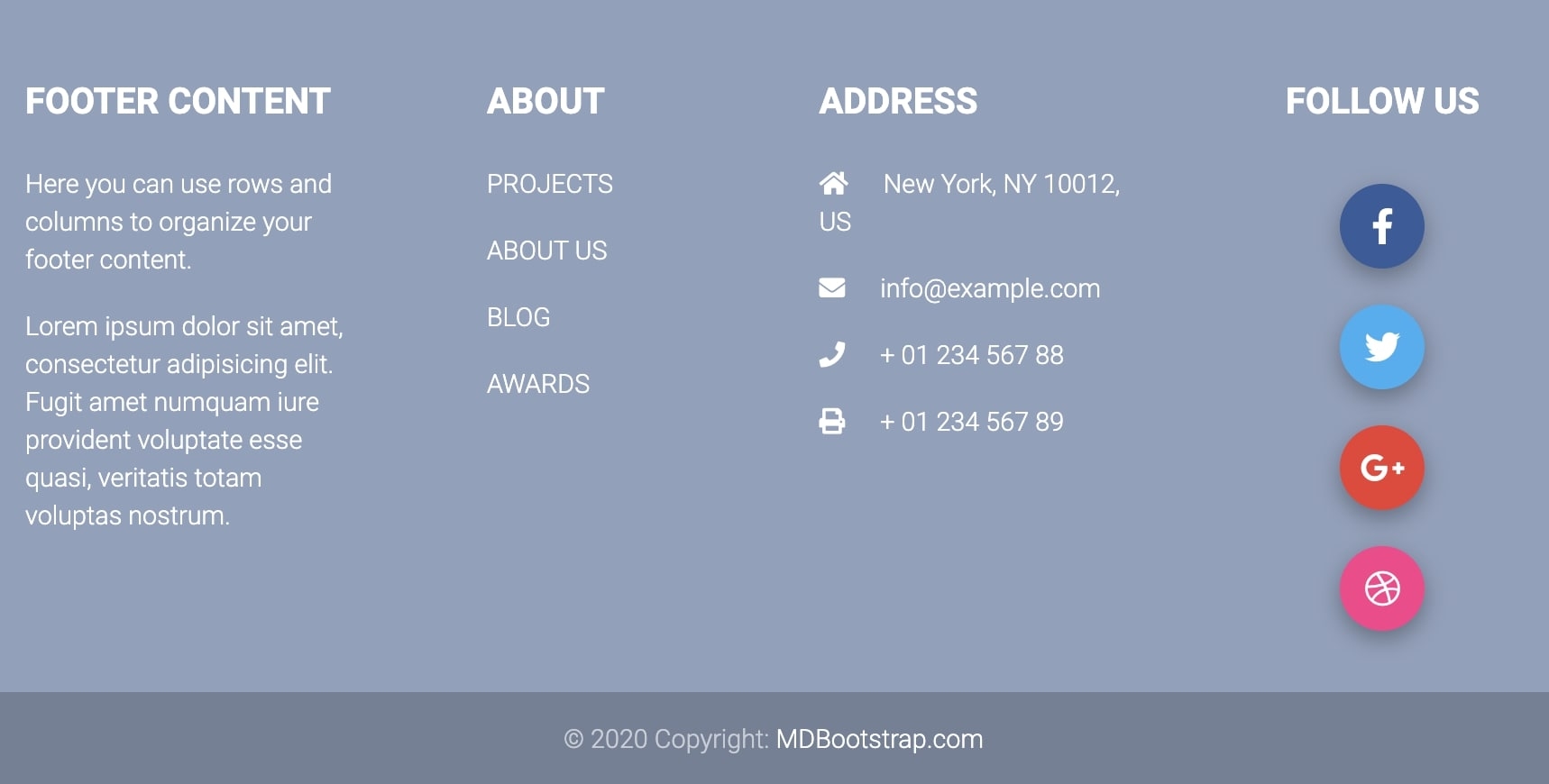 html footer template html footer template