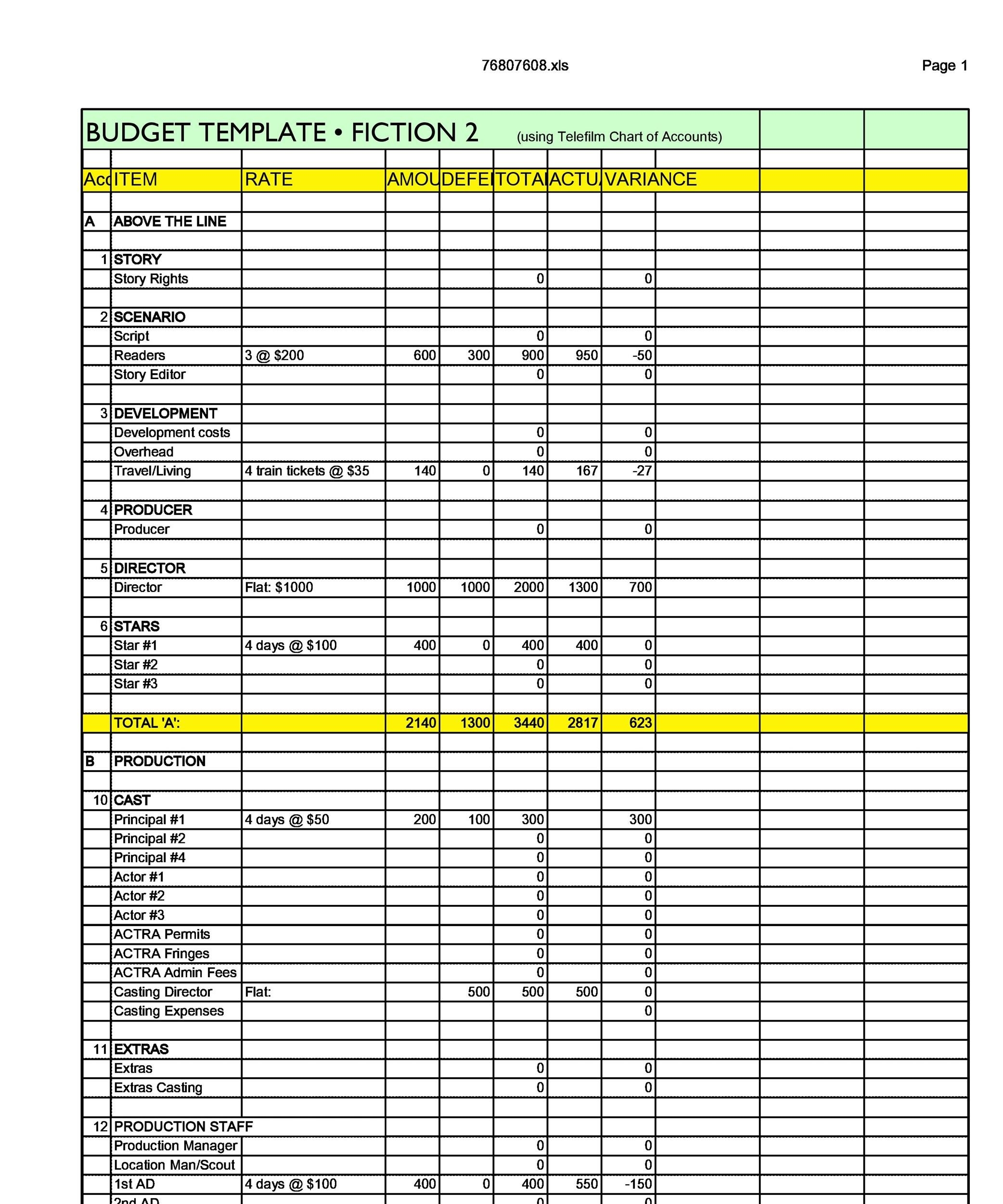 33 Free Film Budget Templates Excel Word TemplateLab