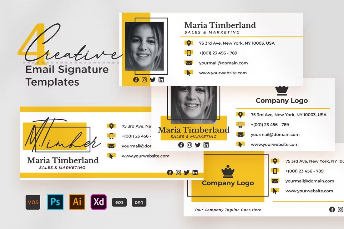 35 Best Professional Email Footer Signature Templates Free Tips 2025 Design Shack