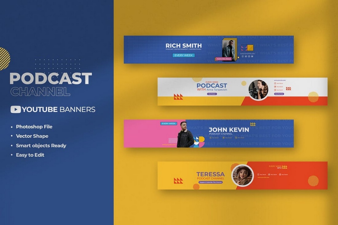 35 Best YouTube Cover Art Banner Templates Free Pro Design Shack