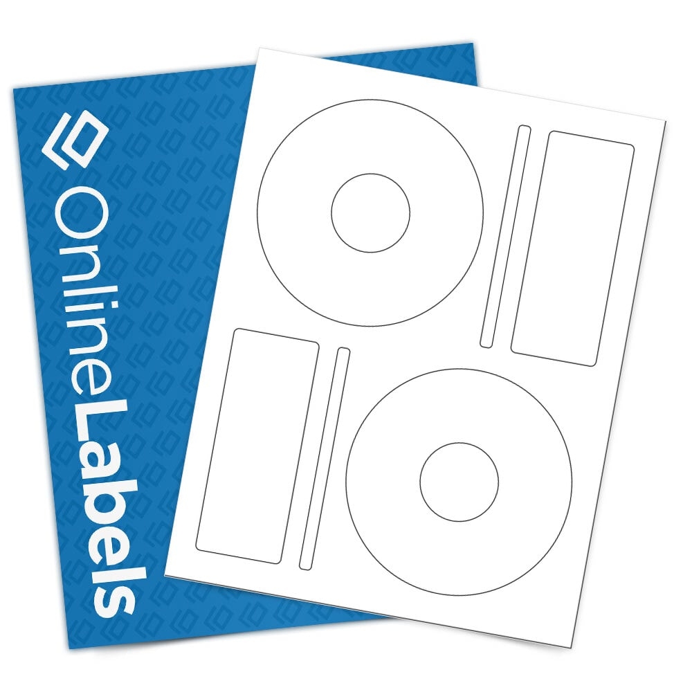 4 65 CD DVD Labels Standard White Matte OL5025WX