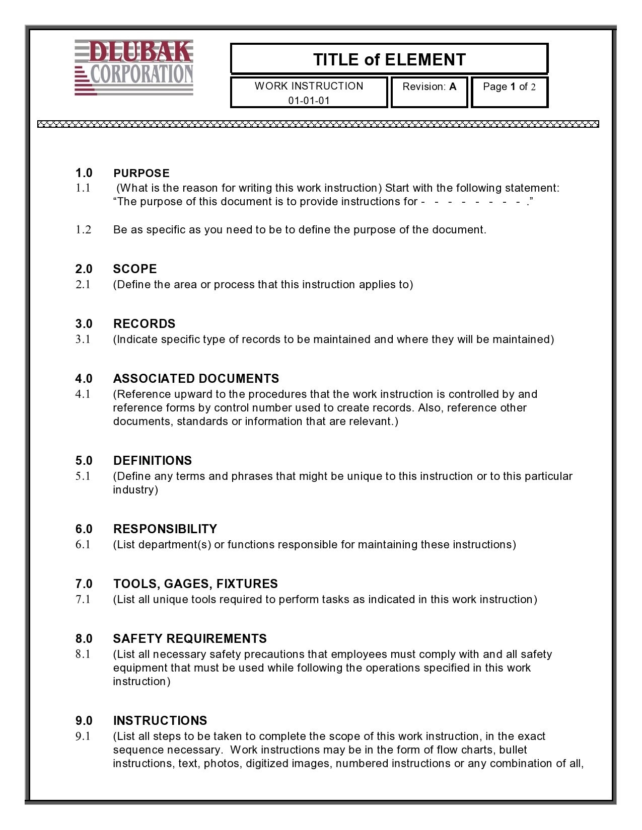 40 Useful Work Instruction Templates Step By Step 40 Useful Work Instruction Templates Step By Step