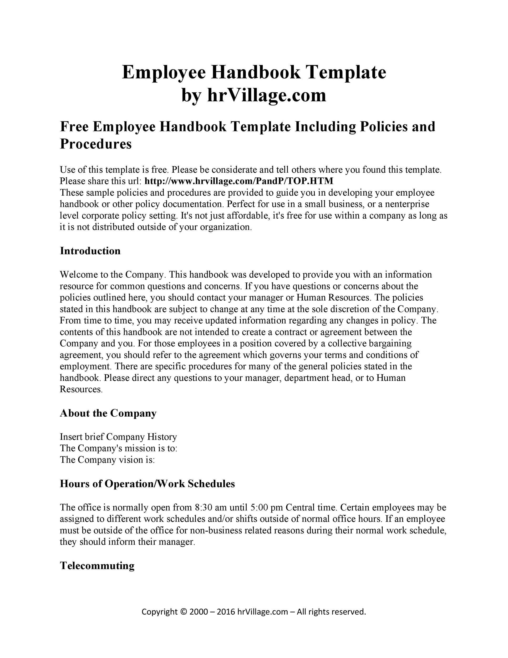 42 Best Employee Handbook Templates Examples TemplateLab 42 Best Employee Handbook Templates Examples TemplateLab