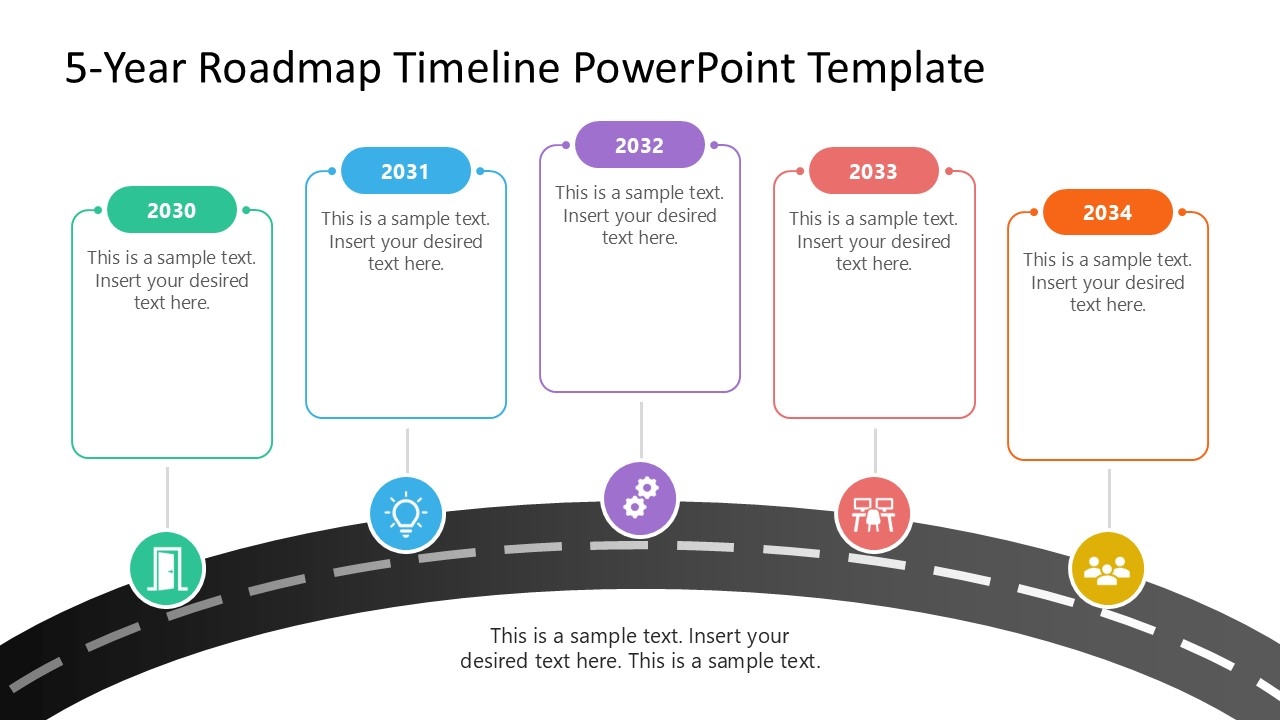 5 Year Roadmap Timeline PowerPoint Template