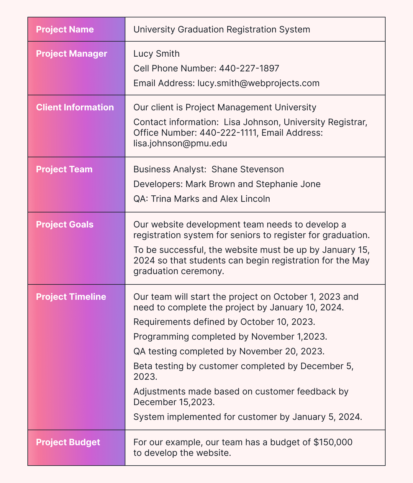 project brief template