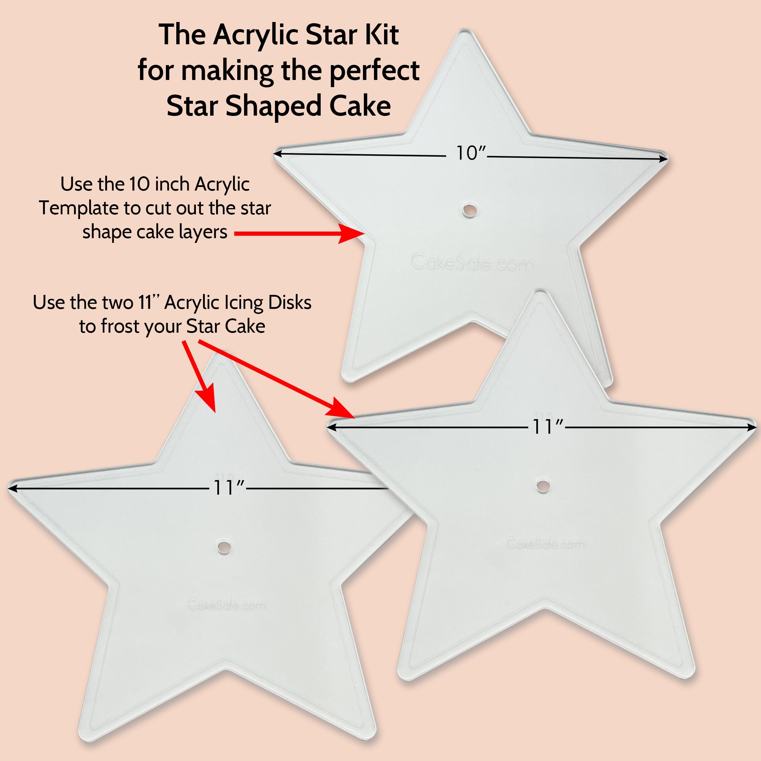 Amazon 10 Inch Star Cake Disk Kit Cake Pie Pastry Servers