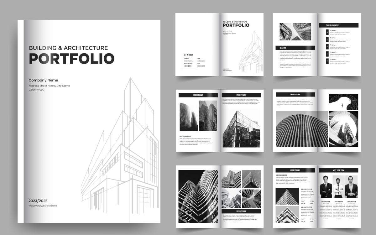 Architecture Portfolio Template And Brochure Layout Architecture Portfolio Template And Brochure Layout