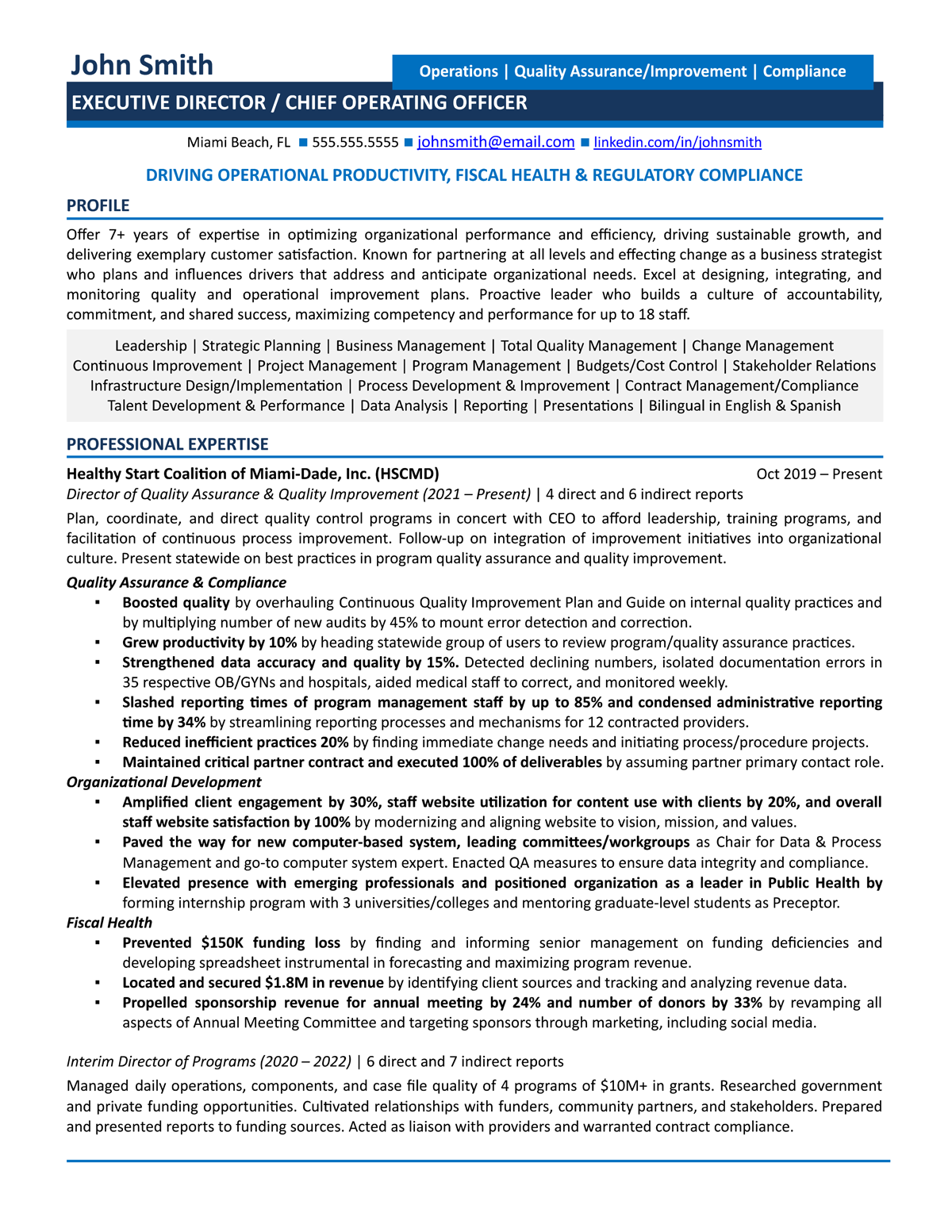 Best Executive Director Resume Examples For 2026