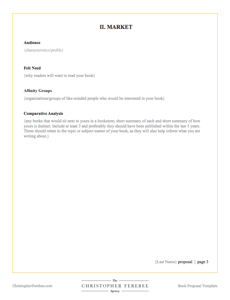 book proposal template