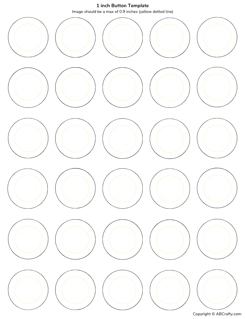Button Template In 4 Sizes Free Download AB Crafty