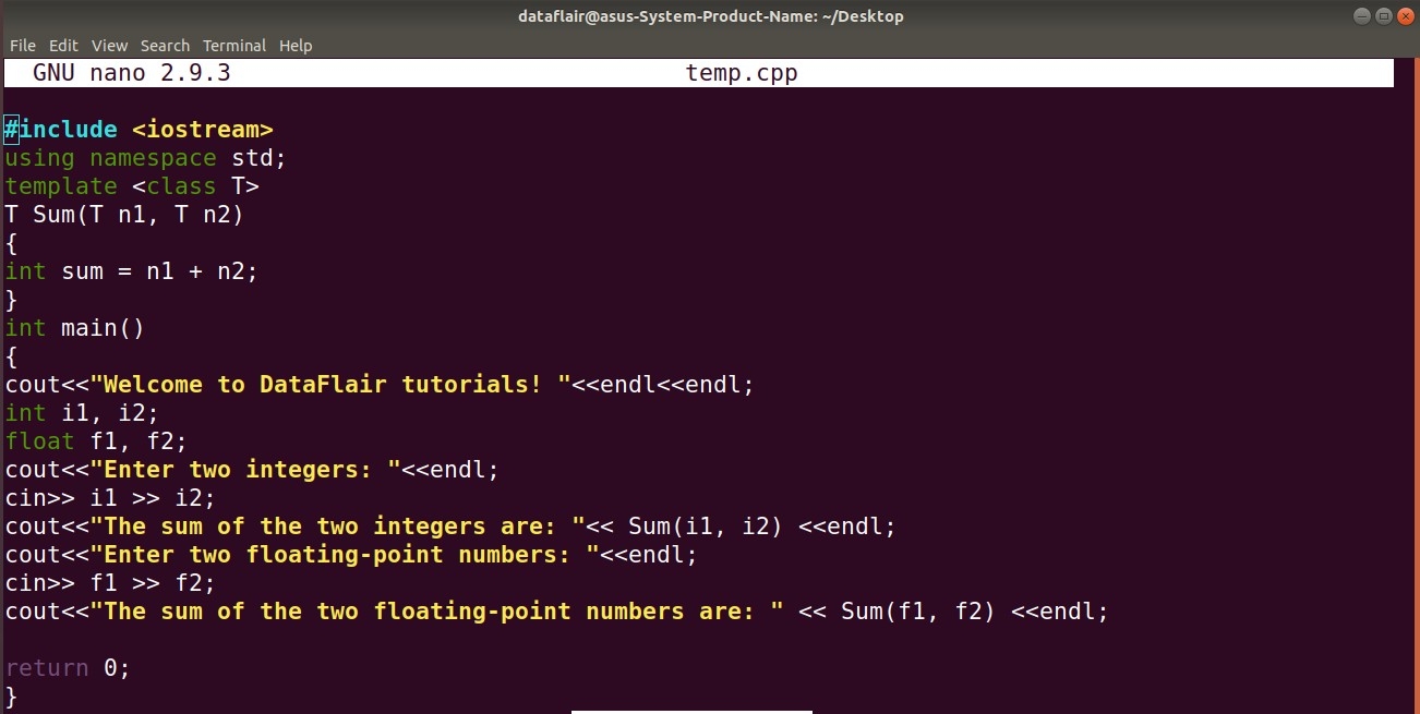 C Template A Simple And Excellent Concept To Master DataFlair
