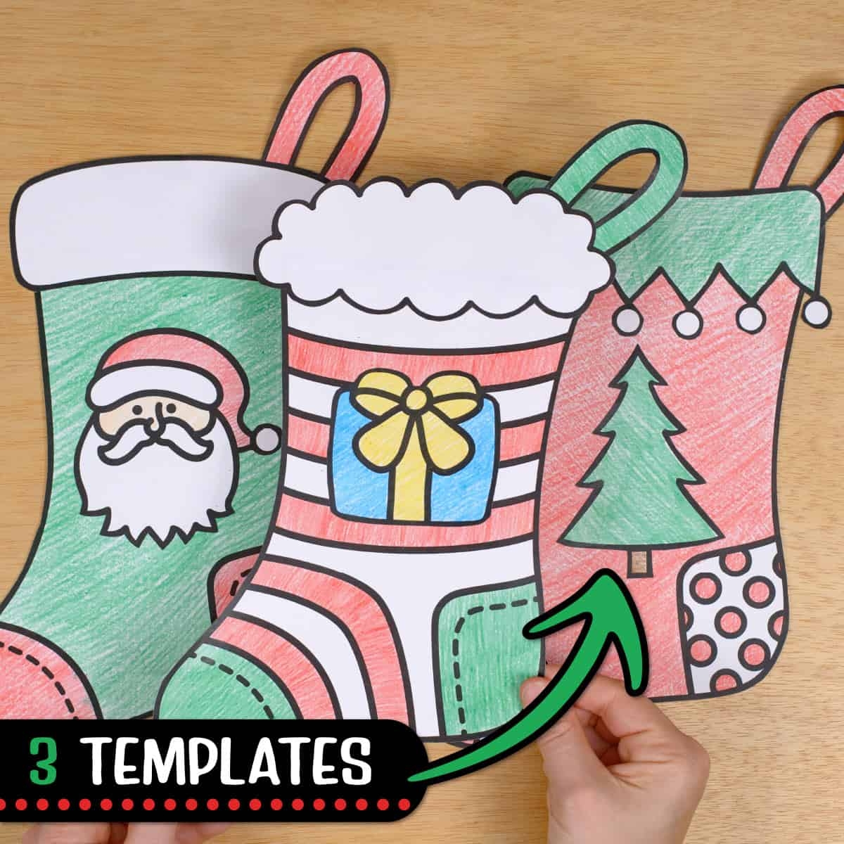 Christmas Stocking Coloring Craft Christmas Writing Activities Christmas Stocking Coloring Craft Christmas Writing Activities