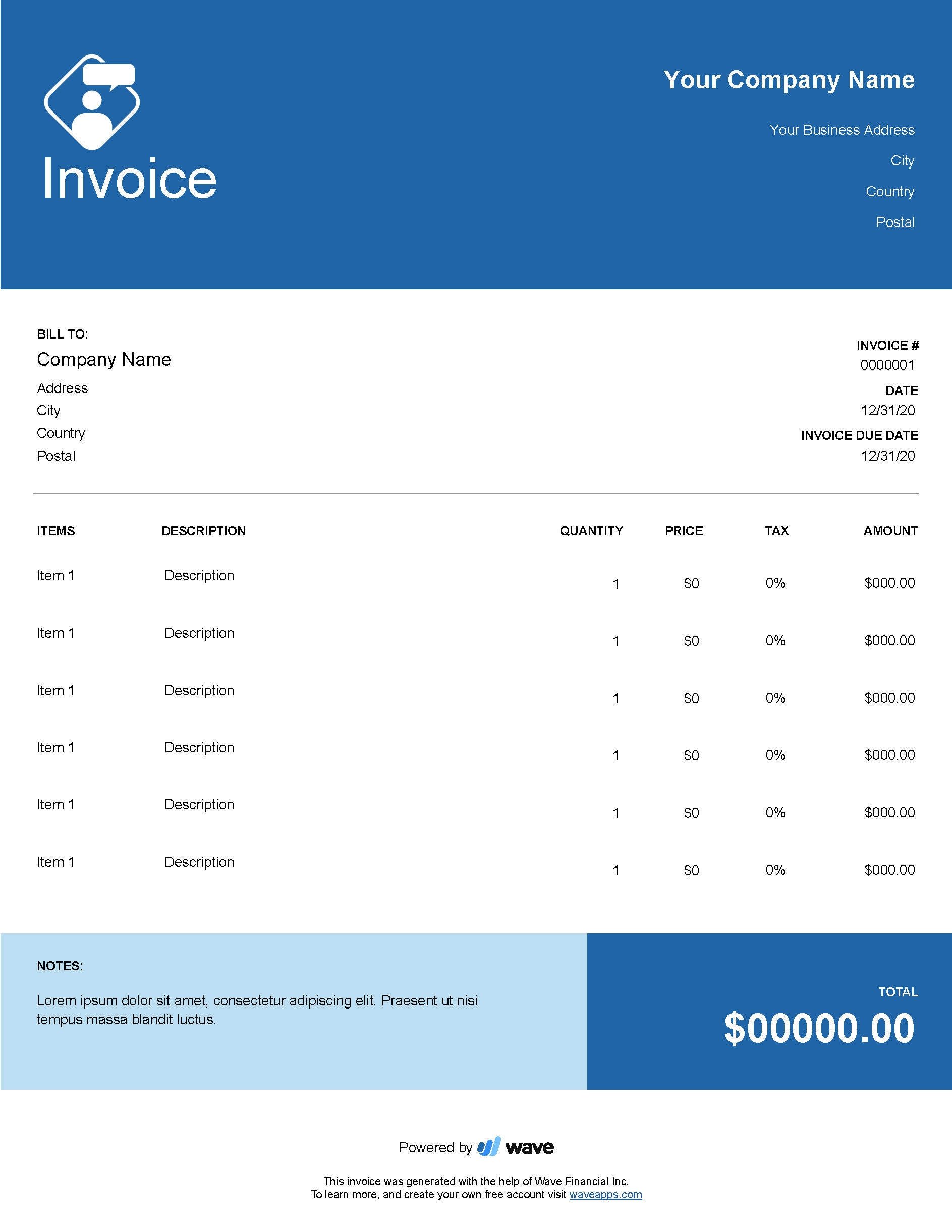 Consulting Invoice Template Wave Financial Consulting Invoice Template Wave Financial