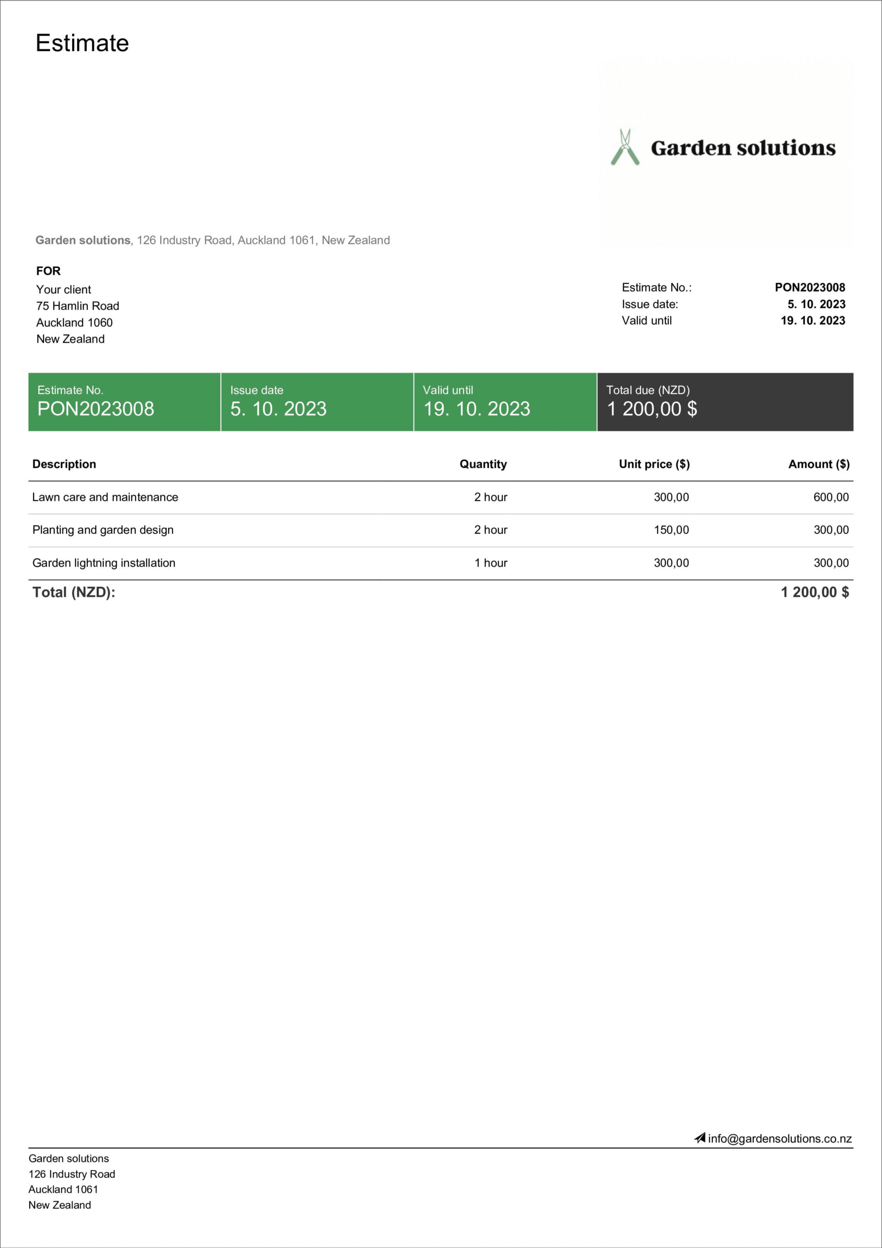 Contractor Estimate Template Free Editable Billdu Contractor Estimate Template Free Editable Billdu
