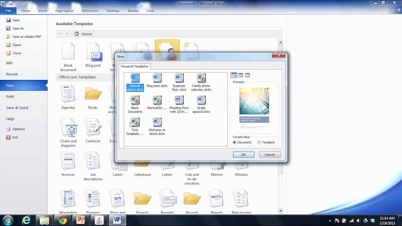 Creating And Using Word 2010 Templates YouTube