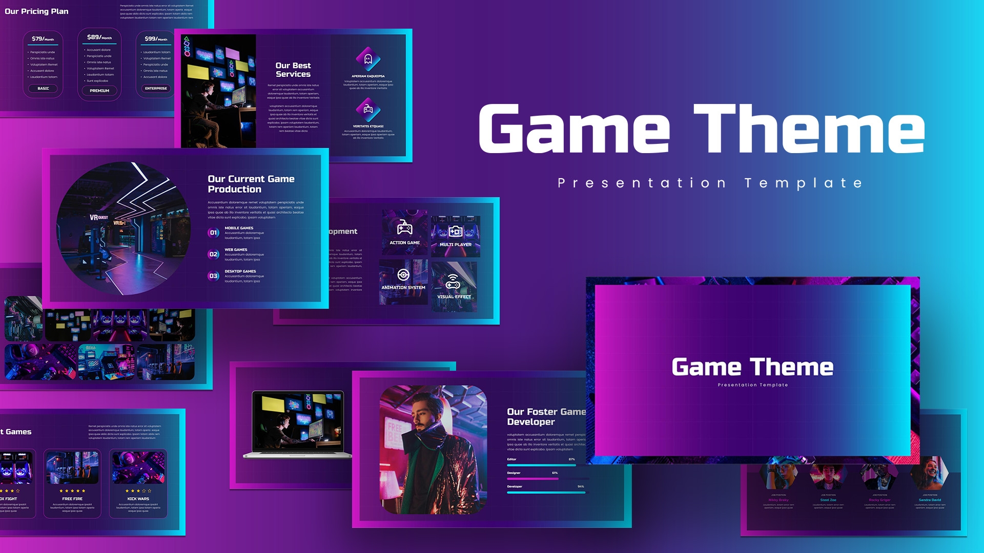 Creative Games Presentation Templates For PowerPoint SlideKit